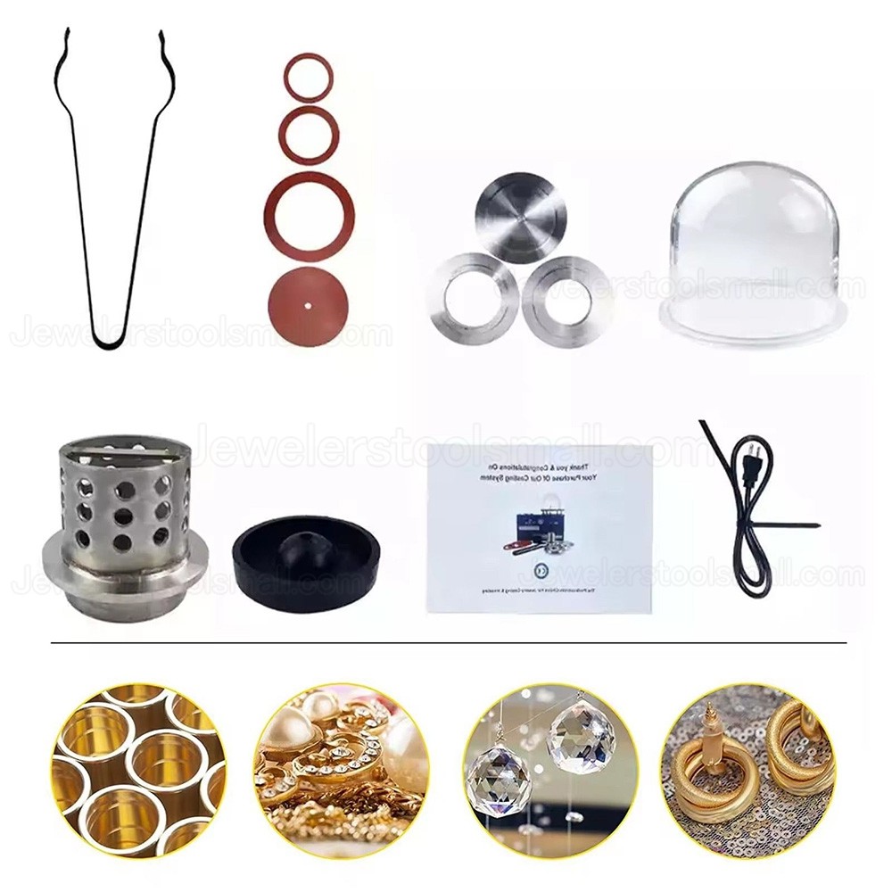 4L Medium Portable Jewelry Casting Machine Vacuum Investing Lost Wax Casting Equipment
